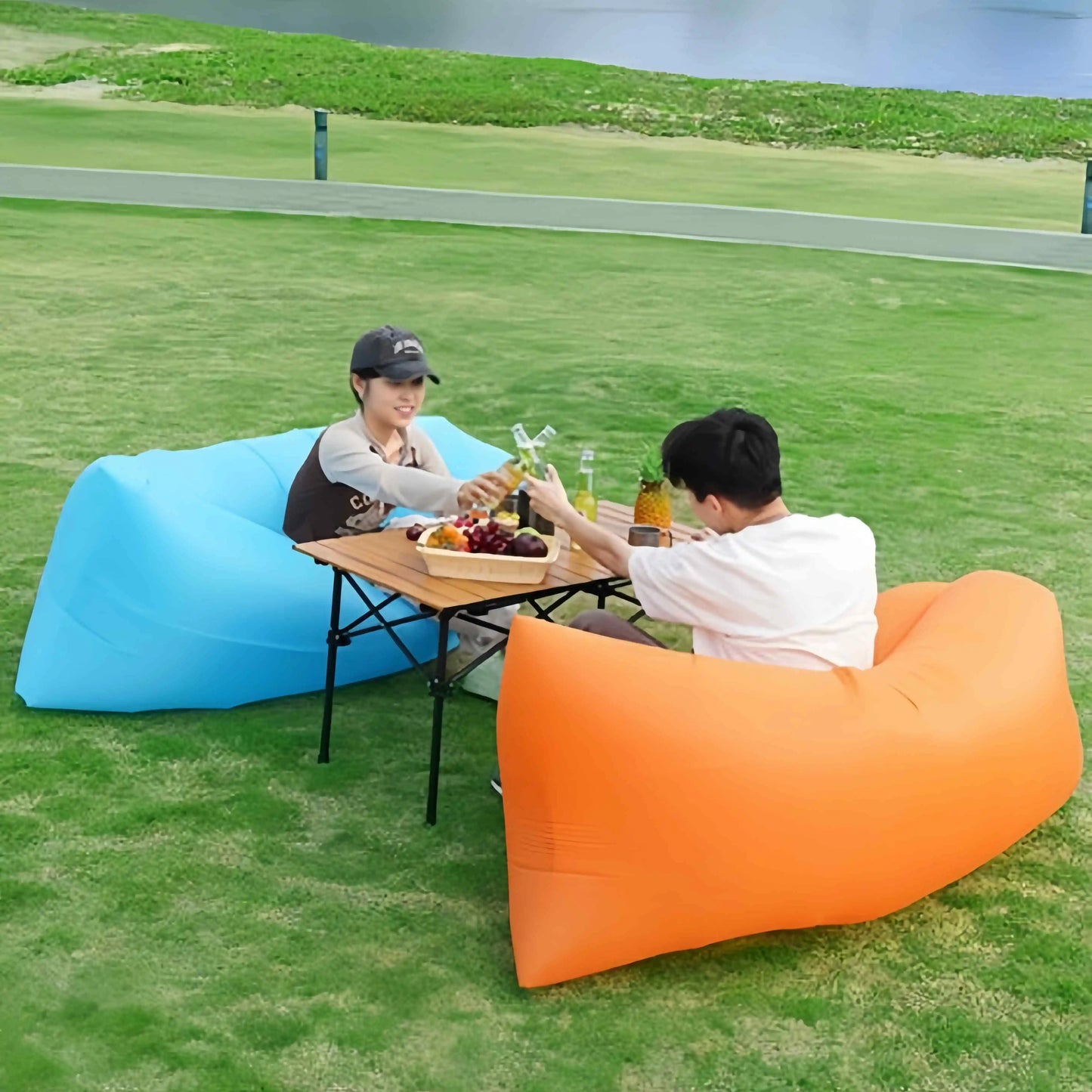 Outdoor sofa Air sofa Lazy inflatable bed Inflatable bed sleeping bag Beach bed Park leisure chair Outdoor camping equipment