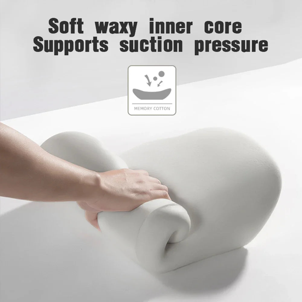 Car Memory Foam Headrest Lumbar Support Car Travel Rest Neck Pillow Back Cushion Seat Waist Supports Car Interior Accessorie