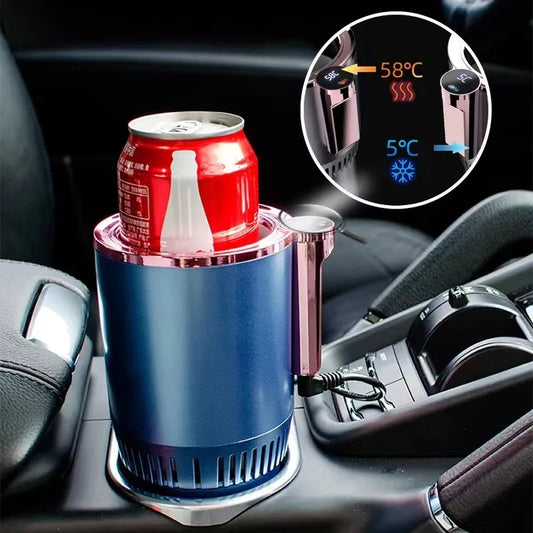 12V Warmer Cooler Smart Cooling & Heating Car Cup 2-In-1 Temperature Display Cup Holder for Water Coffee Beverage Car Accessorie