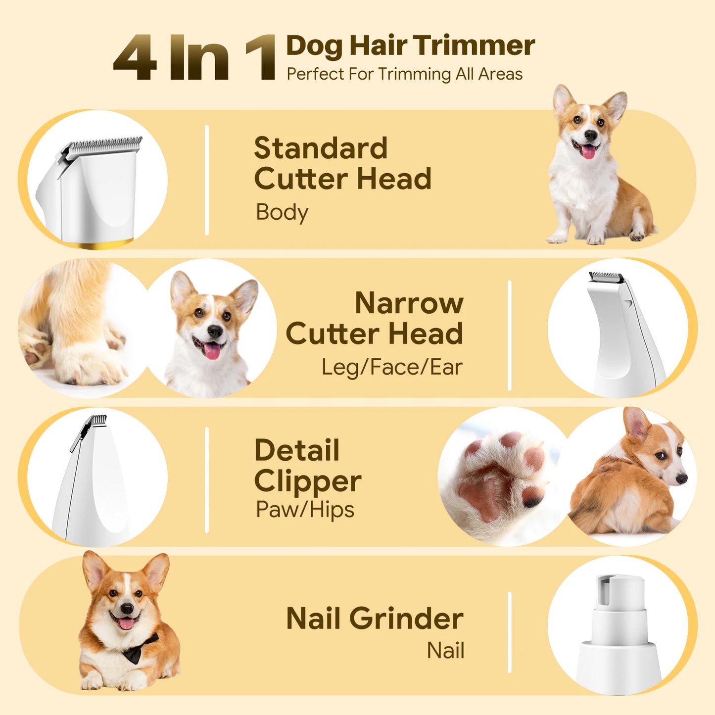 Pet Dog Hair Care Supplies Professional Puppy Clipper Rechargeable Trimmer Foot Shaver for Cat Dog Beauty Cutting Machines