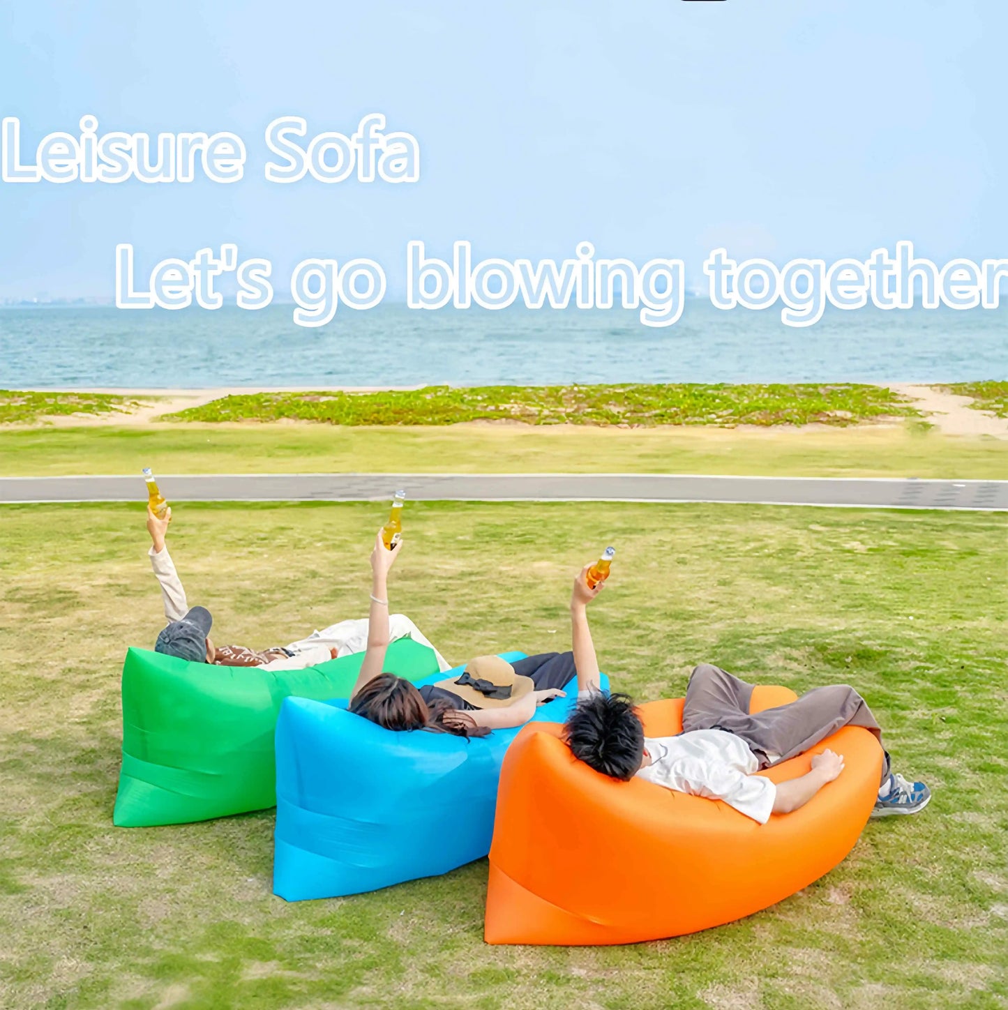 Outdoor sofa Air sofa Lazy inflatable bed Inflatable bed sleeping bag Beach bed Park leisure chair Outdoor camping equipment