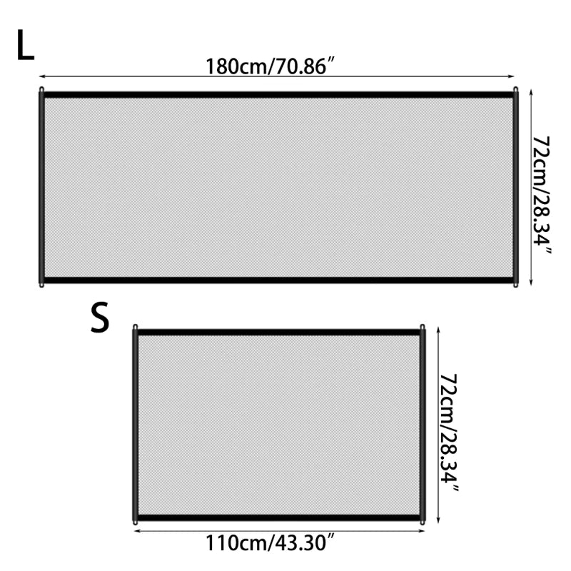 Compact Lightweight Pet Fence for Dogs Keep Your Pets Safe in Home Parks or Trips Safety Convenience Dogs Mesh Barrier B03E