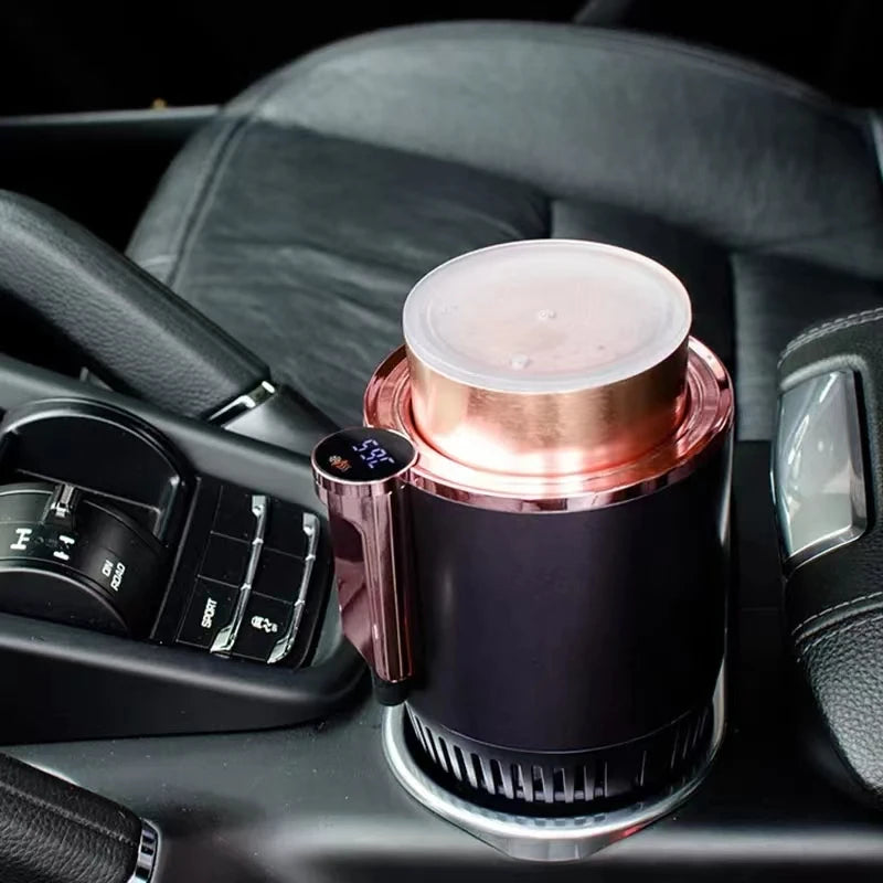 12V Warmer Cooler Smart Cooling & Heating Car Cup 2-In-1 Temperature Display Cup Holder for Water Coffee Beverage Car Accessorie