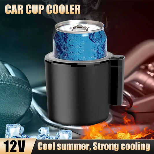 Car Cup Cooler DC 12V Cooling Cup For Car With Home Power Adapter Electric Car Office Cup Mug Holder Beverage Drink Refrigerator