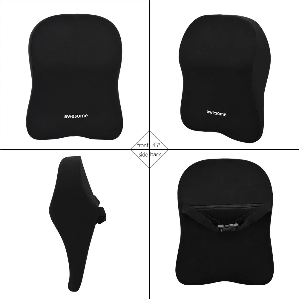 NEW Car Lumbar Back Support Headrest Neck Pillow Memory Foam Lumbar Pillow Soft Neck Pillows Cushion Car Seat Cushion Worldmuma