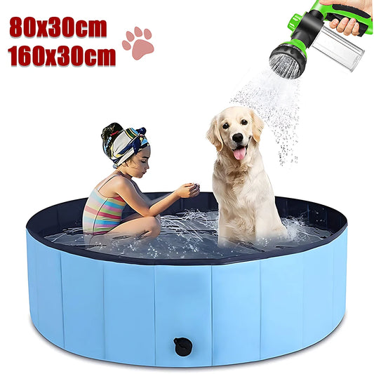 Foldable Dog Swimming Pool Pet Bath Swimming Tub Bathtub Outdoor Indoor Collapsible Bathing Pool for Large Medium Small Pet