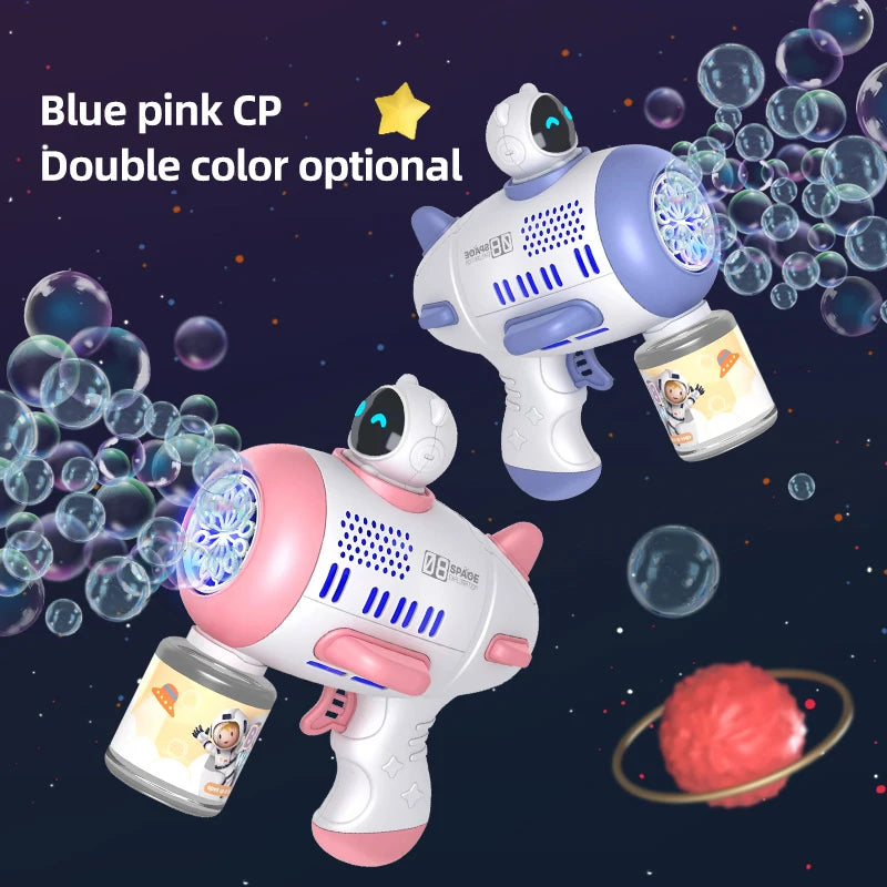 12 Holes Spaceman Bubble Gun Kids Toys Bubble Machine Fully Automatic Boys Girls Toys Outdoor Wedding Party Game Birthday Gifts