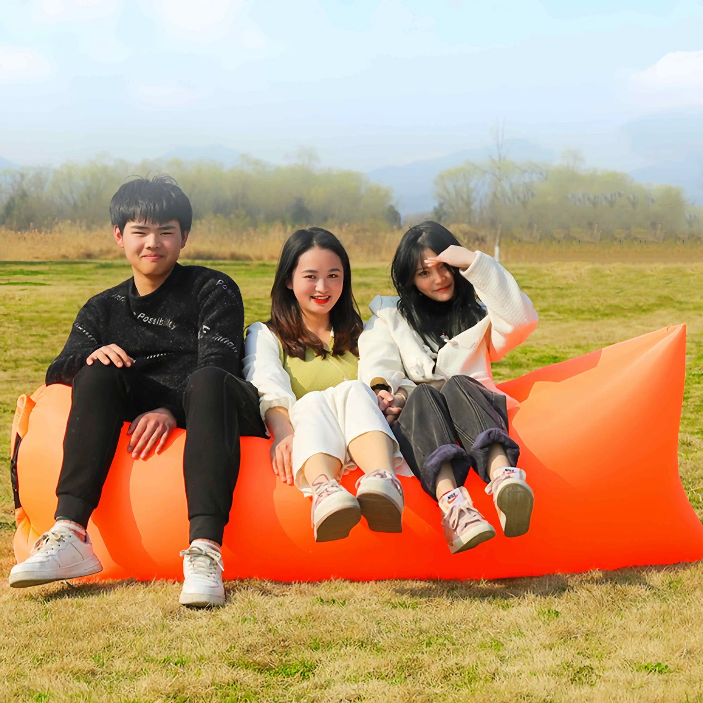 Outdoor sofa Air sofa Lazy inflatable bed Inflatable bed sleeping bag Beach bed Park leisure chair Outdoor camping equipment