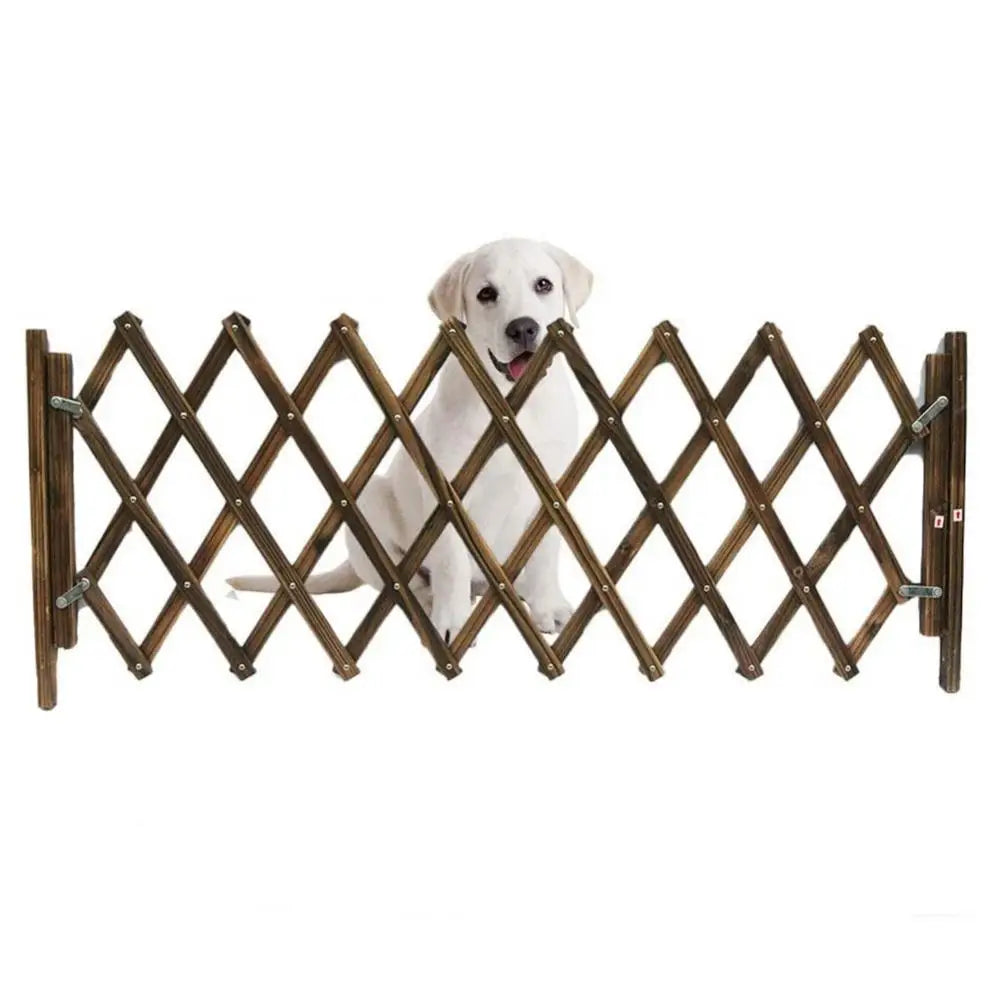 33-110cm Dogs Wooden Fence Gate Panel Expandable Pet Safety Separation Barrier Cat Dog Pet Sliding Door Safety Isolation Fence