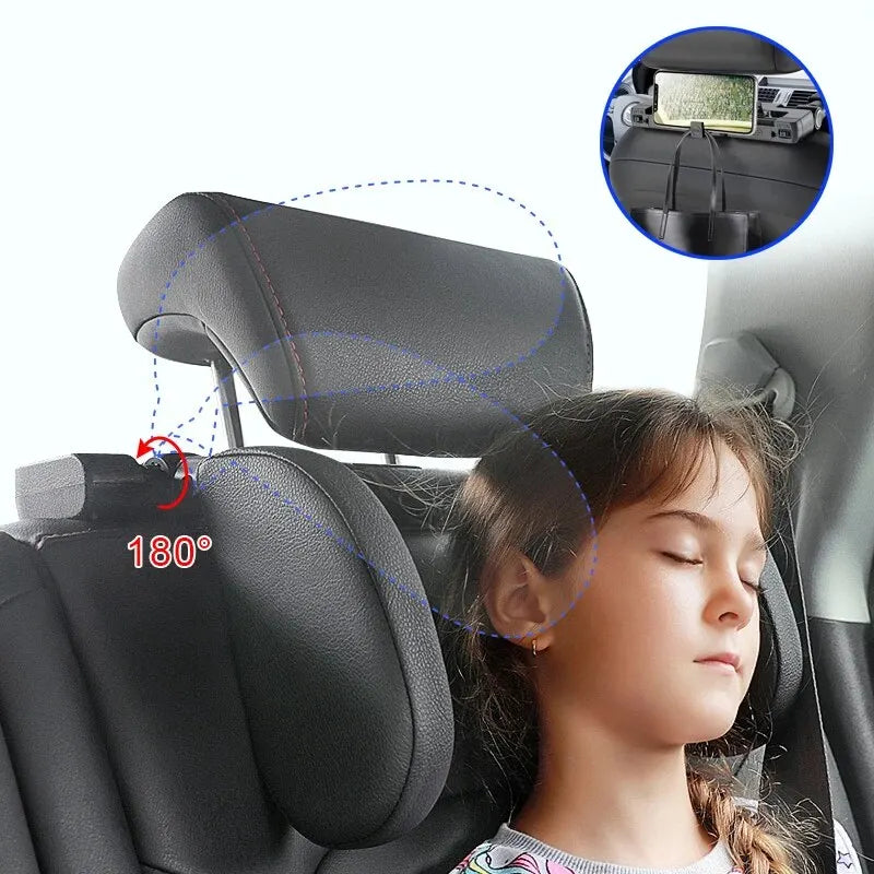 1pcs Car Seat Headrest Pillow Travel Rest Sleeping Headrest Support Solution Car Accessories Interior U Shaped Pillow For Kids