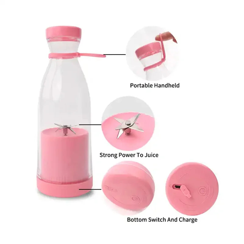 380ml  personal fresh fruit blenders cup rechargeable mini juice bottles usb juicers smoothie portable blender