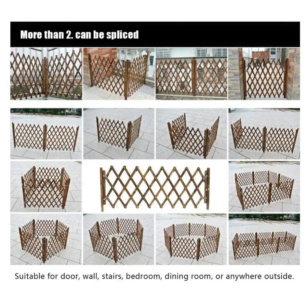 33-110cm Dogs Wooden Fence Gate Panel Expandable Pet Safety Separation Barrier Cat Dog Pet Sliding Door Safety Isolation Fence