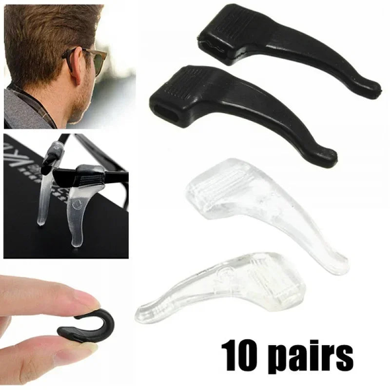 20/100pcs Silicone Anti-slip Ear Hook for Glasses Elastic Grip Temple Tip Stoppers Holder Eyeglasses Eyewear Retainer Holders